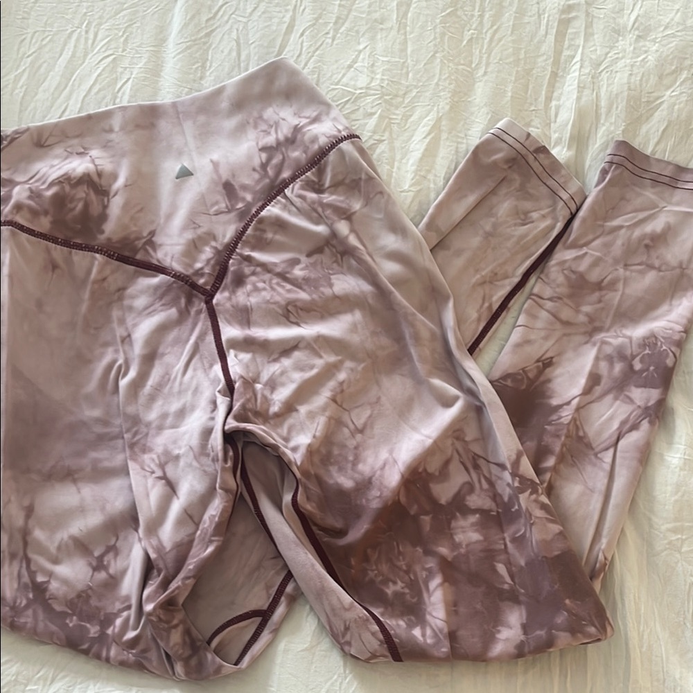 Balance Athletica Tie-Dye Leggings - Pink and Brown
